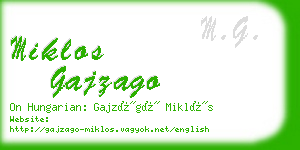 miklos gajzago business card